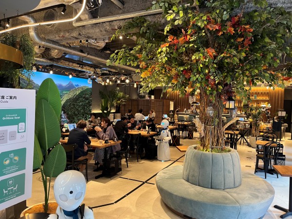 robot avatar cafe